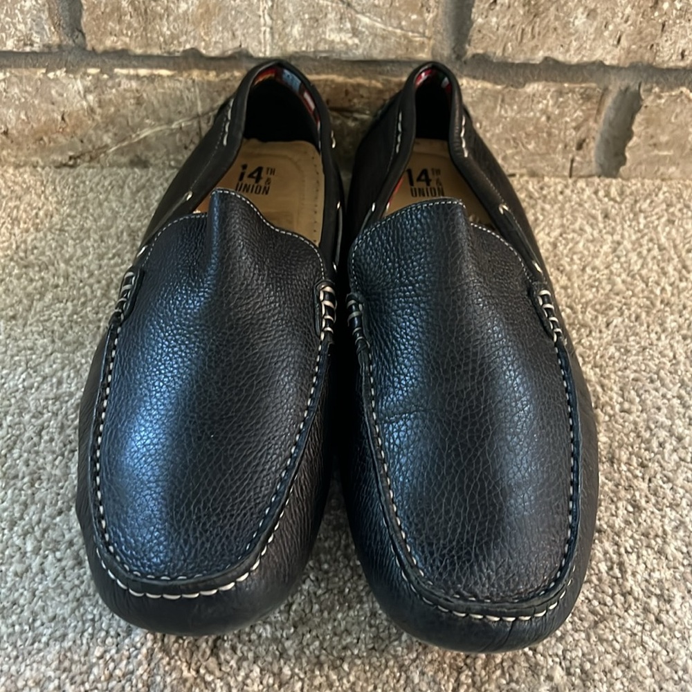 14th & Union Men's Textured Black Loafers